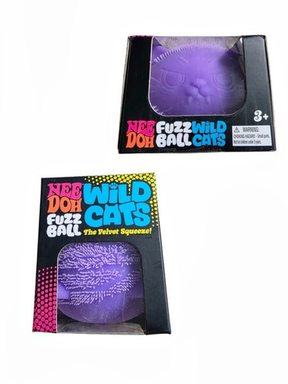 *AUTHENTIC* NeeDoh Fuzz Ball Cats Purple Fuzz Ball Cat Toy